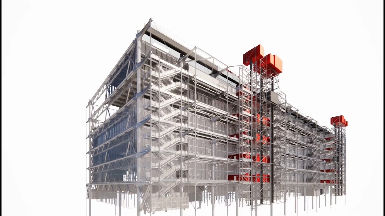 Restructuration du centre Pompidou à Paris.